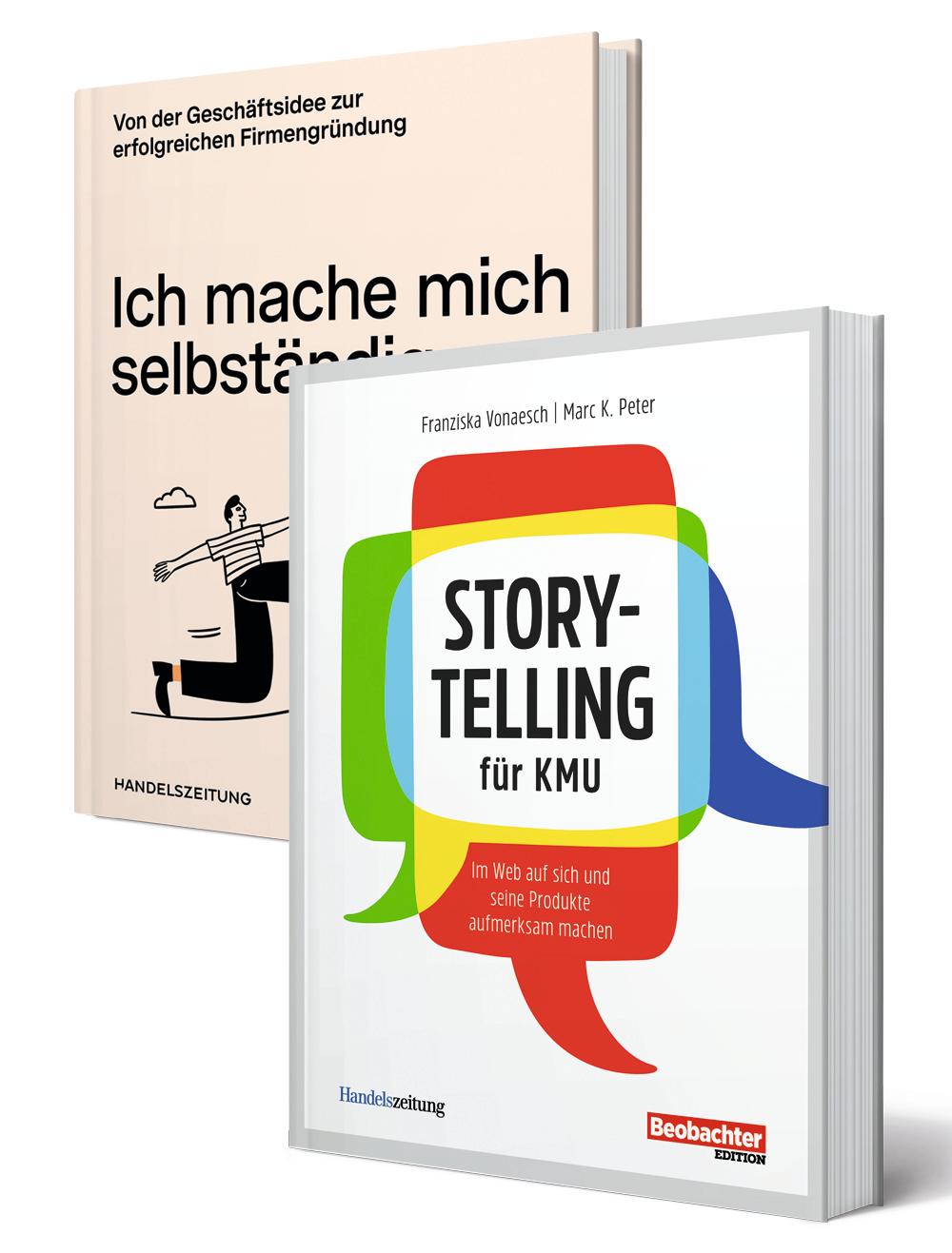 Buch / Ich mache mich selbständig und Storytelling für KMU «Ich mache mich selbständig» und «Storytelling»
