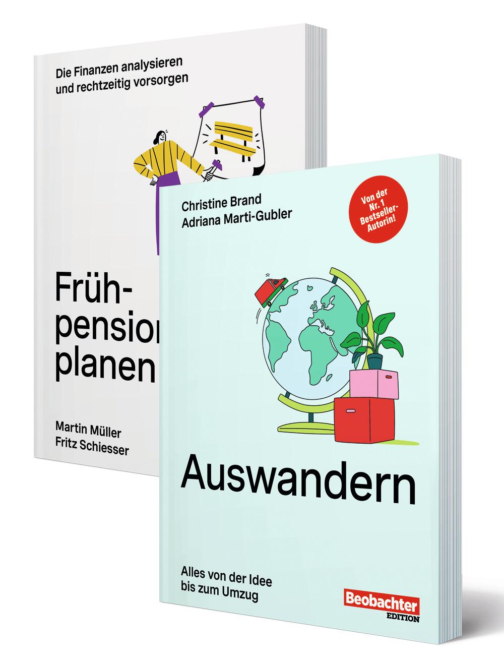 Buch Frühpensionierung und Auswandern «Frühpensionierung planen» und «Auswandern»
